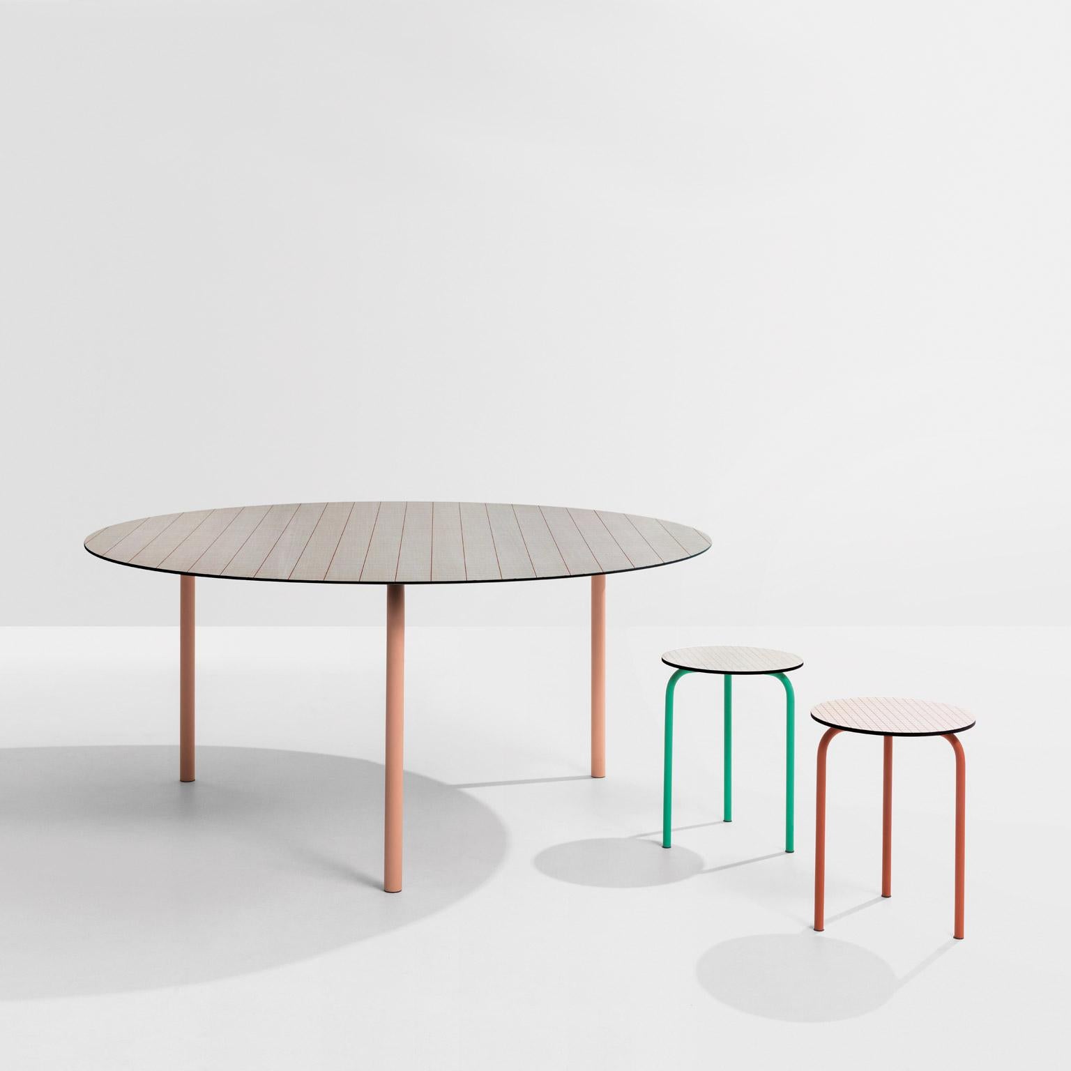 Contemporary Small Table Check Surface Texture Printed, Bauhaus-Inspired (Italienisch) im Angebot