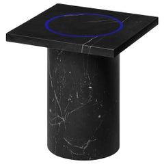 Contemporary Small Table 'DISLOCATION' in Black Marble by Buzao 'Square'