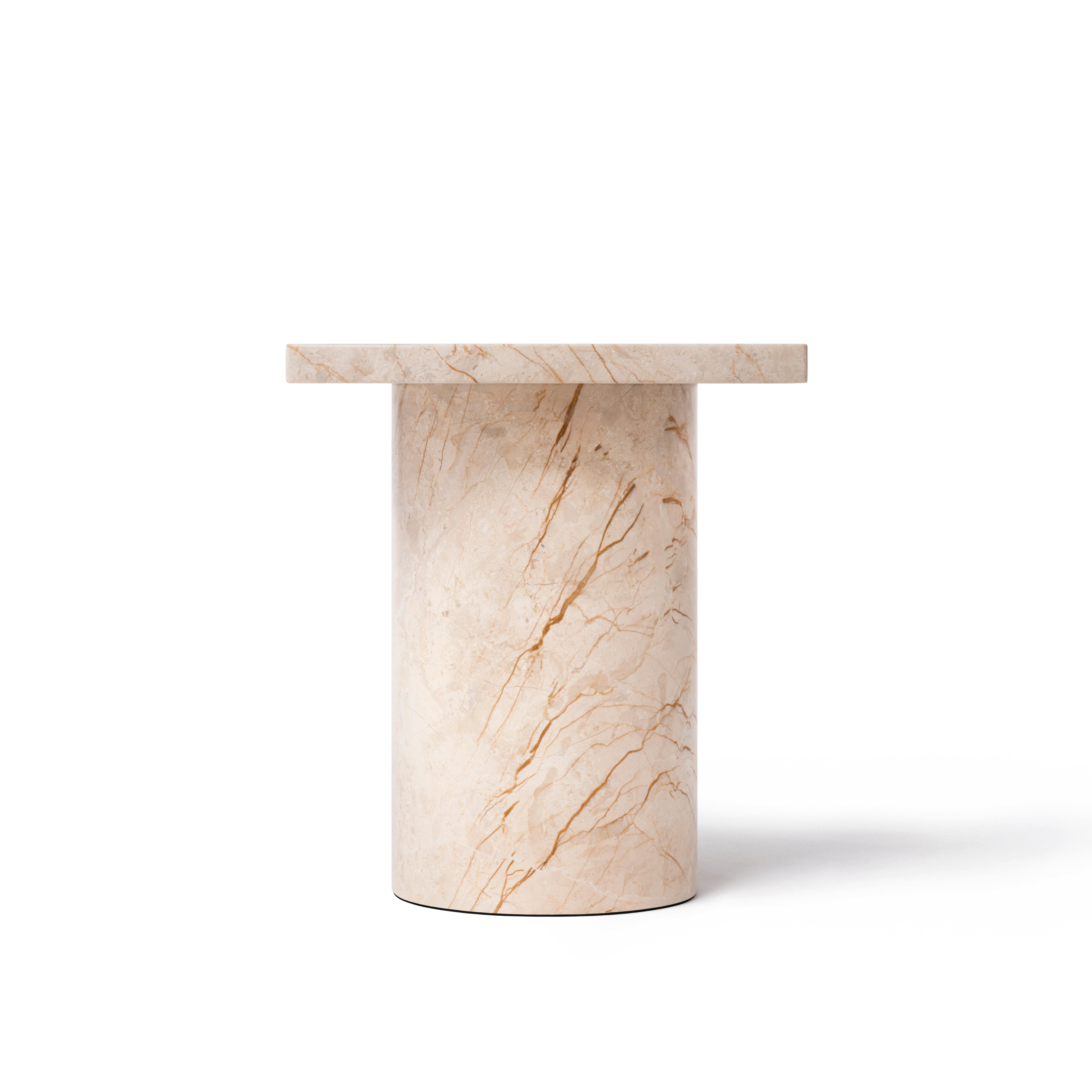 Chinese Contemporary Small Table 'DISLOCATION' in Golden Marble by Buzao 'Square' For Sale
