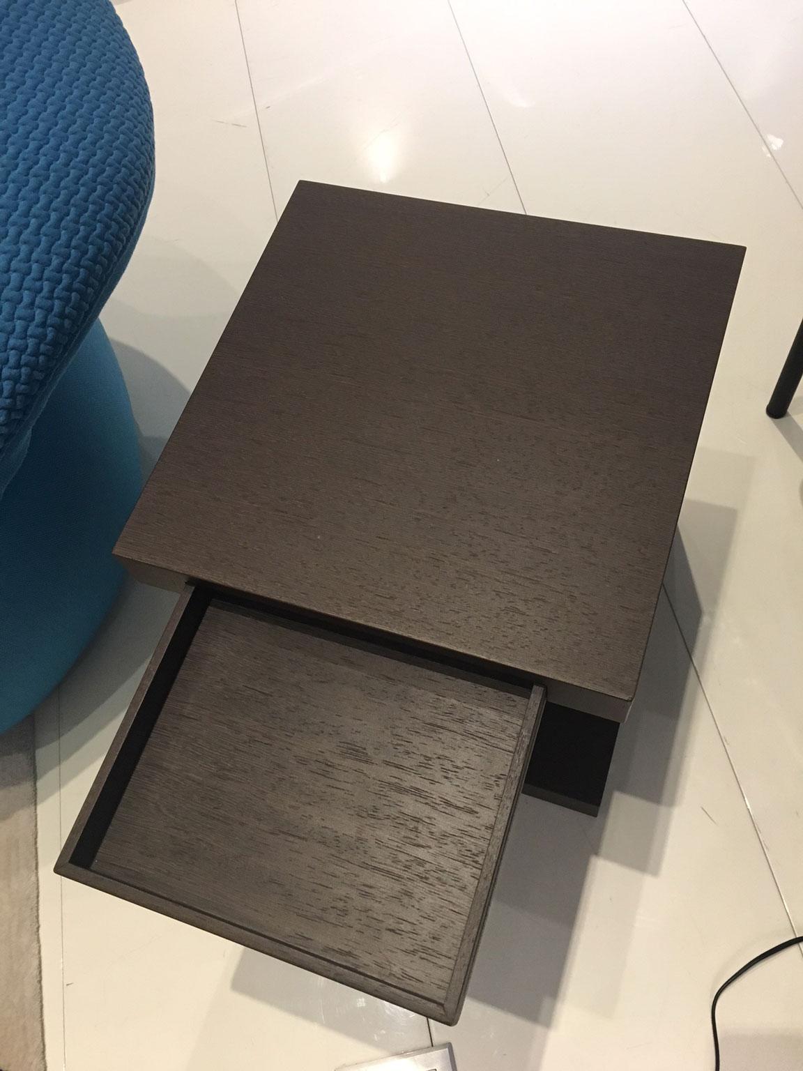 Modern Contemporary Small Wenge Nightstand or Side Table with Storage Drawer