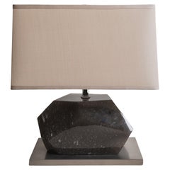 Contemporary Smoke Crystal Horizontal Facet Lamp by Robert Kuo, Limited Edition