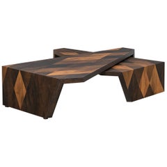 Contemporary Smoked Oak Coffee Table by Johannes Hock 'a'