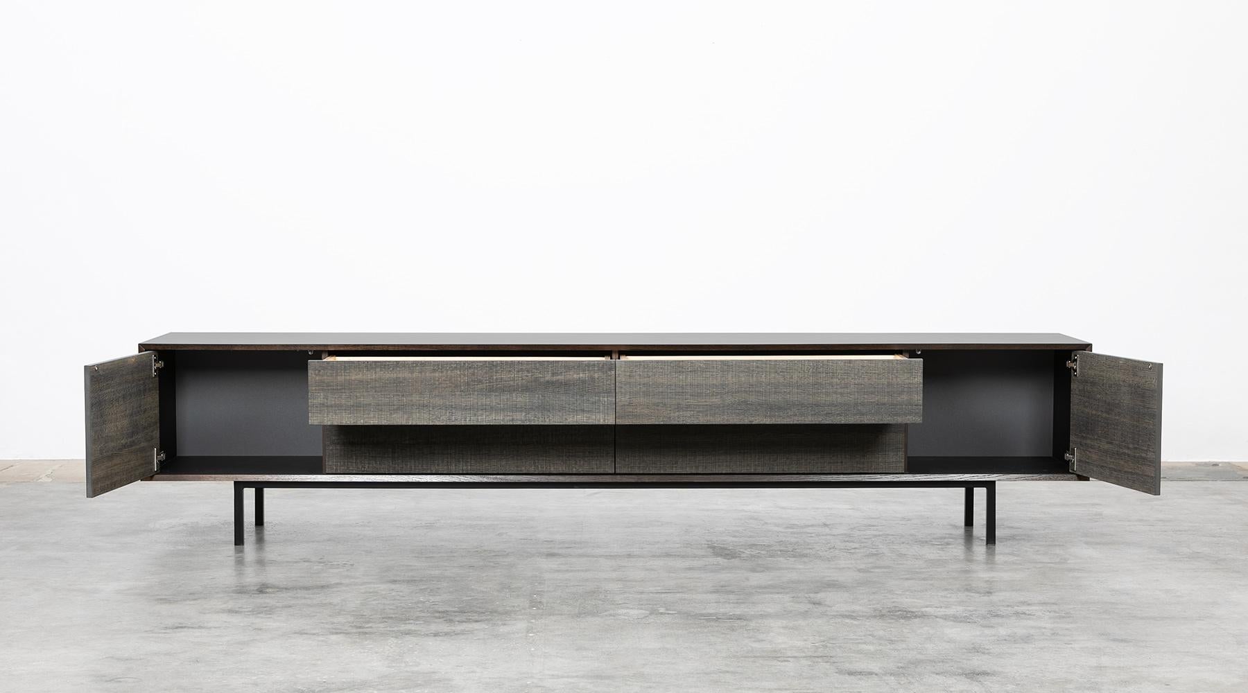 Modern Contemporary Smoked Oak Sideboard by Johannes Hock For Sale