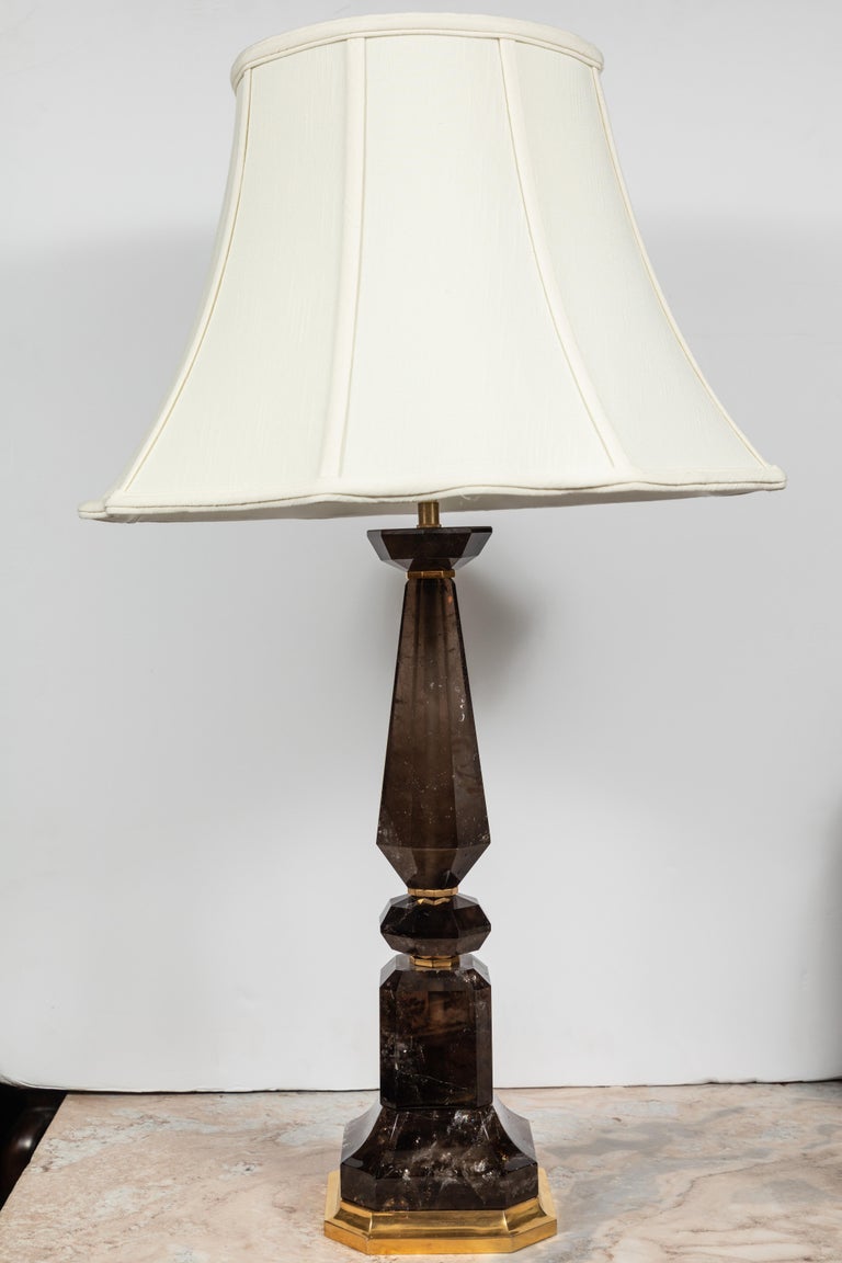 Contemporary, Smokey Quartz Table Lamps For Sale at 1stDibs