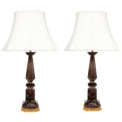 Contemporary, Smokey Quartz Table Lamps