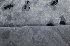 Contemporary Smoky Leopard Rug in Black and Grey by Doris Leslie Blau