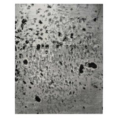 Contemporary Smoky Leopard Rug in Black and Grey by Doris Leslie Blau