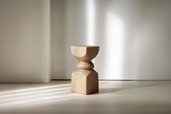 Contemporary Socle No100 Side Table, Solid Wood Design by Joel Escalona