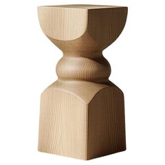 Contemporary Socle No100 Side Table, Solid Wood Design by Joel Escalona