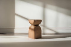 Contemporary Socle No128 Side Table, Solid Wood by Joel Escalona