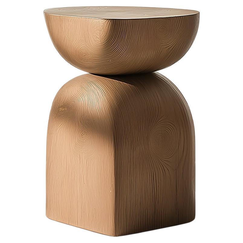 Contemporary Socle No128 Side Table, Solid Wood by Joel Escalona For Sale