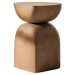 Contemporary Socle No128 Side Table, Solid Wood by Joel Escalona