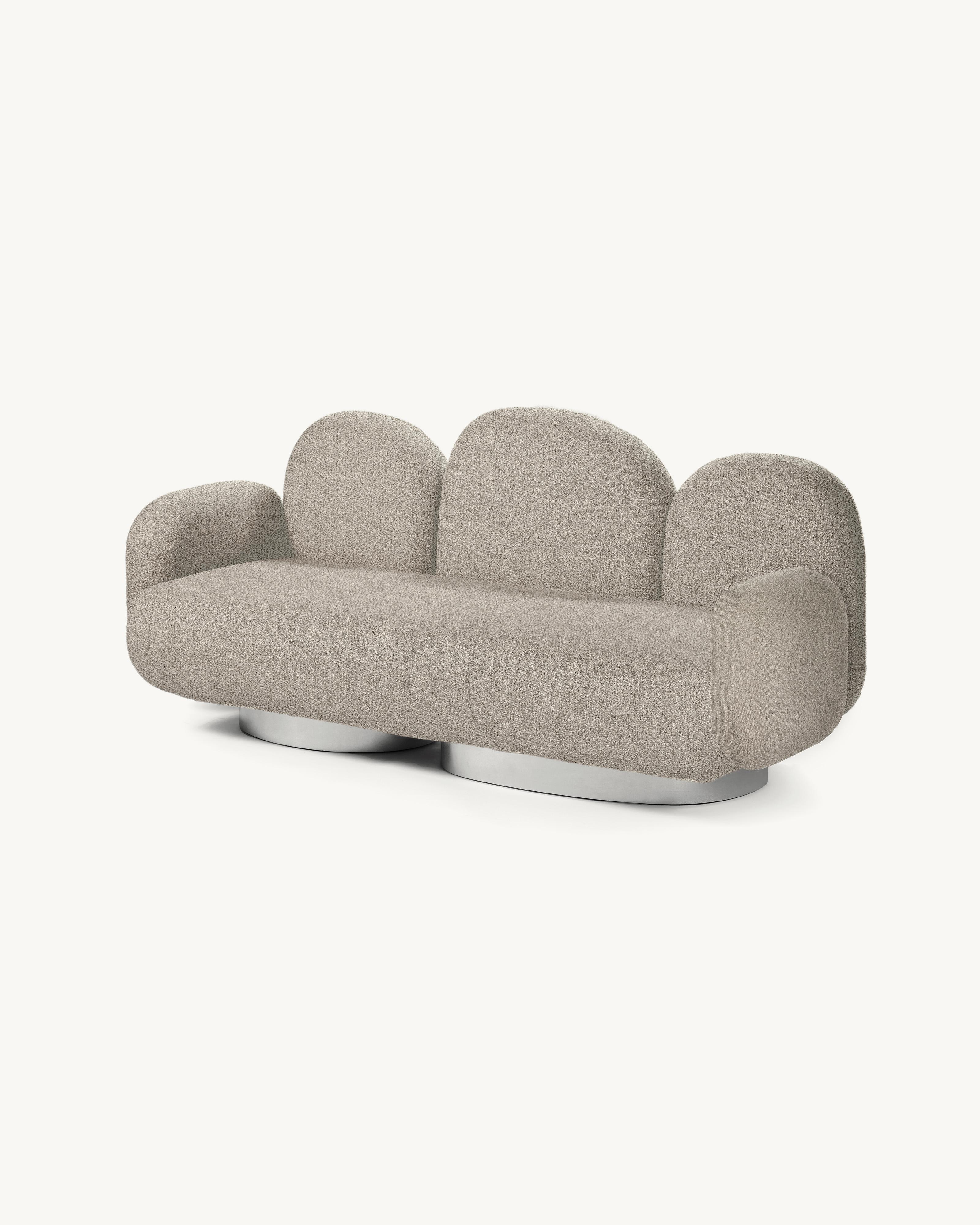 Modular Sofa Assemble 2-seat-sofa with 2 armrests 
Designed by Destroyers/Builders x Valerie Objects
Upholstery: Bangar Sand (V9020342)

Dimensions: L 87 W 213 H 85CM (SH 40 cm)
Materials: Wood, aluminium and upholstery

The ASSEMBLE sofa encourages