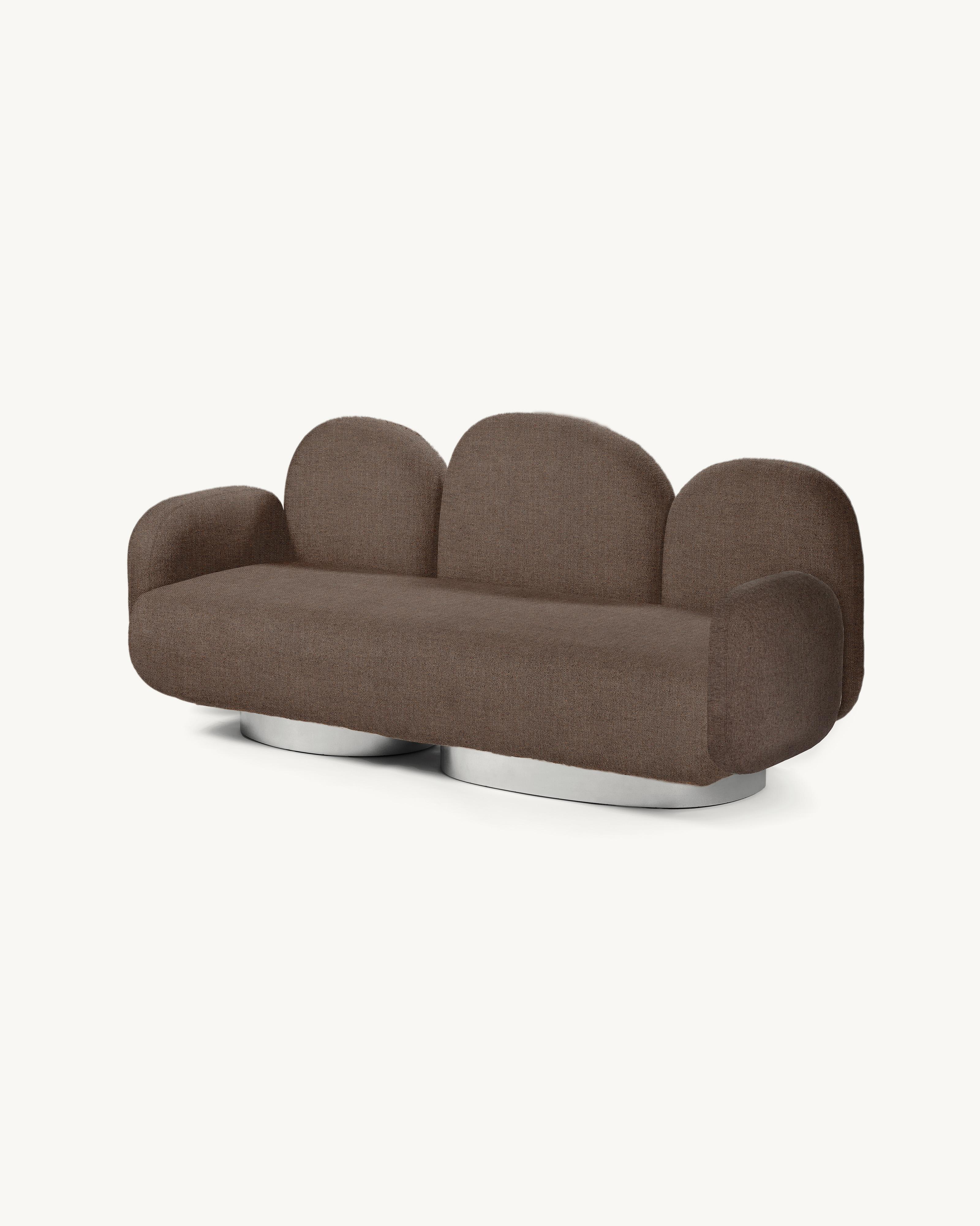Modular Sofa Assemble 2-seat-sofa with 2 armrests 
Designed by Destroyers/Builders x Valerie Objects
Upholstery: Sevo Rust (V9020344)

Dimensions: L 87 W 213 H 85 CM (SH 40 cm)
Materials: Wood, aluminium and upholstery

The ASSEMBLE sofa encourages