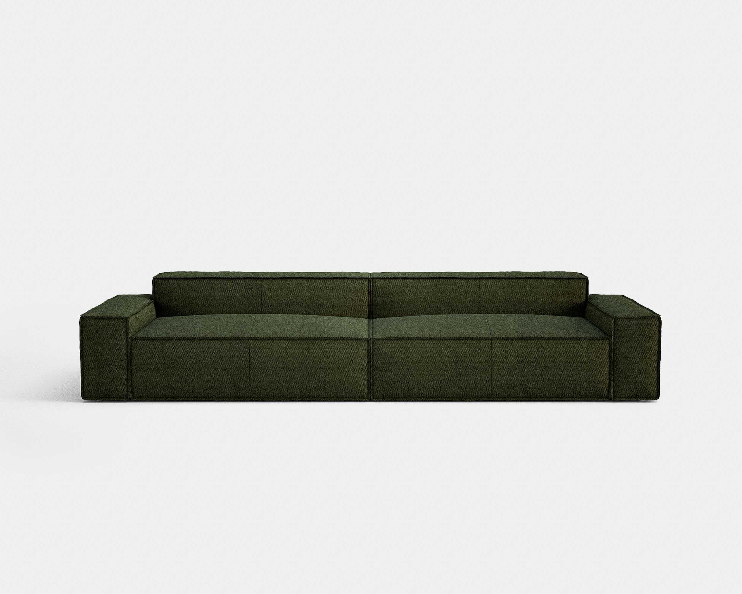 Zeitgenössisches Sofa ''Davis'' von Amura Lab, Modell 021.022, Brera 850, Grün 11 (Organische Moderne) im Angebot