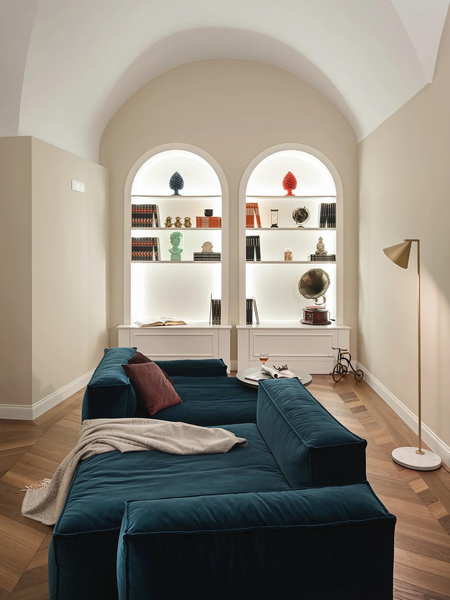 Contemporary Sofa 'Davis' by Amura Lab, Model 021.022, Brera 850, Green 11 For Sale 1