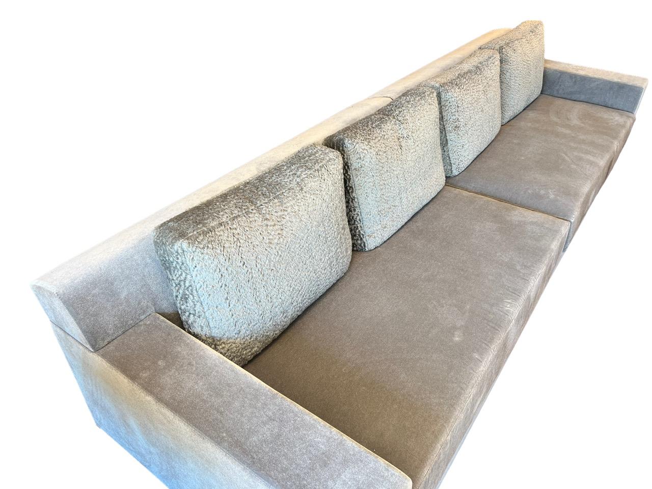 Bronze Contemporary Sofa Designed by Holly Hunt