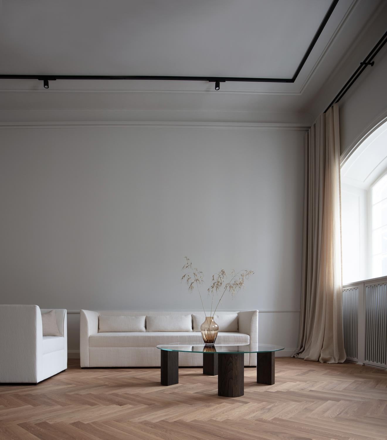 Contemporary Sofa 'Femme Deep' 3-Seater by Friends&Founders, White and Brown For Sale 4