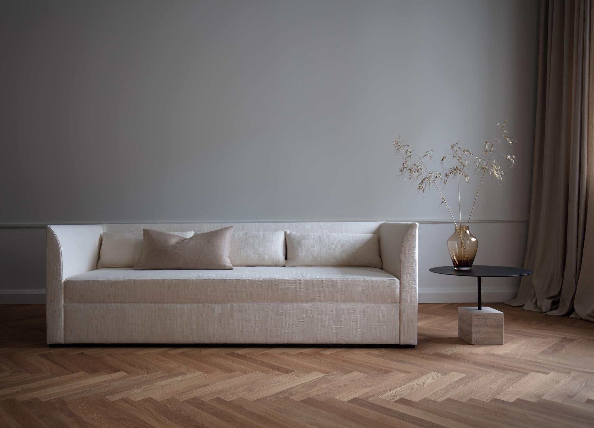 Danish Contemporary Sofa 'Femme Deep' 3-Seater by Friends&Founders, White and Brown For Sale
