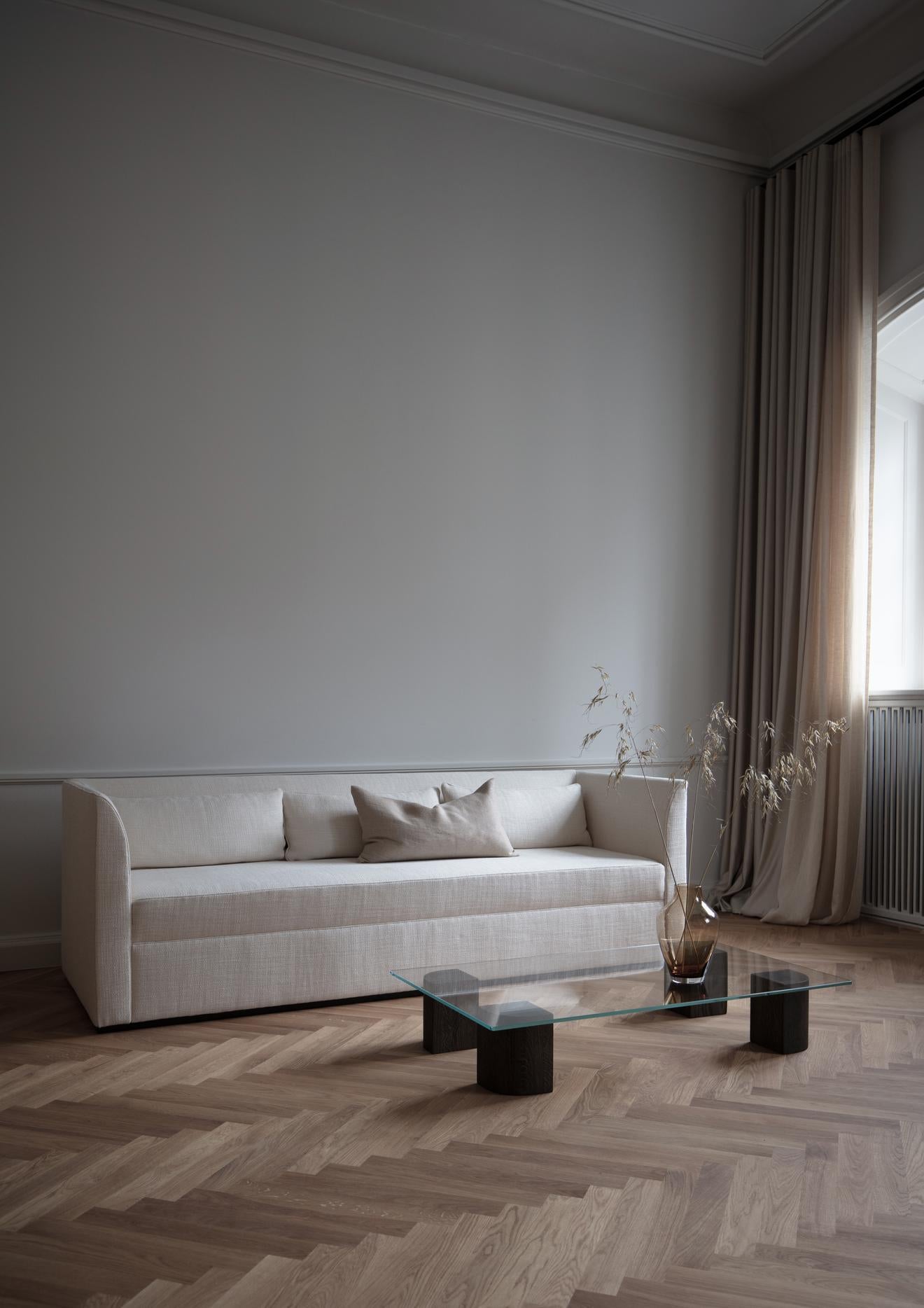 Contemporary Sofa 'Femme Deep' 3-Seater by Friends&Founders, White and Brown For Sale 1
