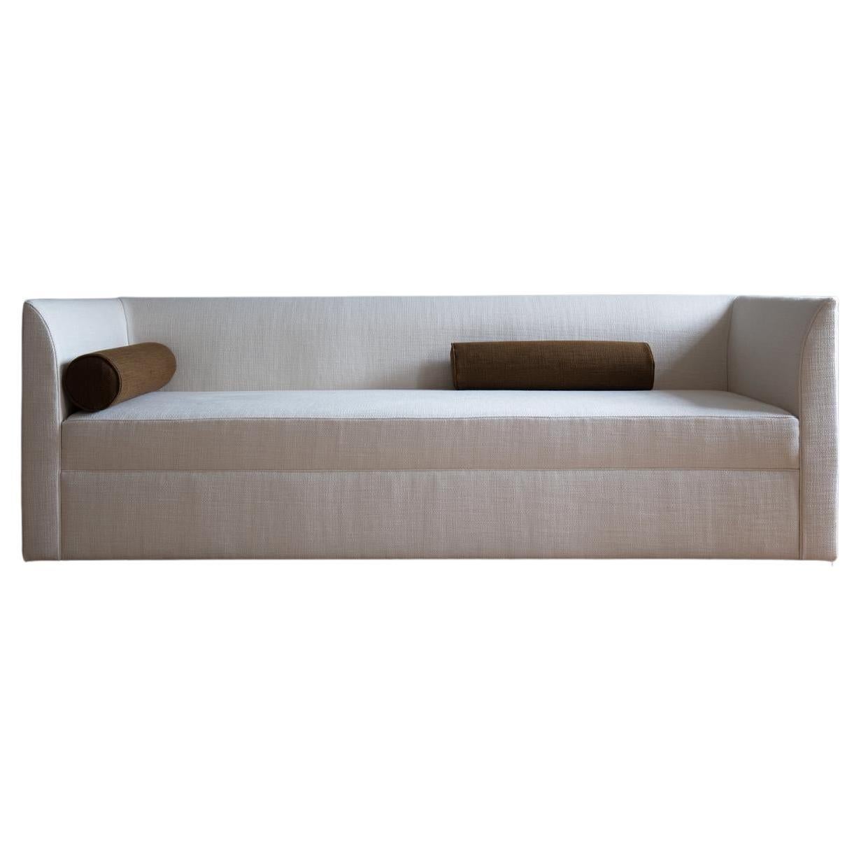 Contemporary Sofa 'Femme Deep' 3-Seater by Friends&Founders, White and Brown