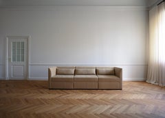 Contemporary Sofa 'Femme Modular' 3-Seater in Beige Fabric by Friends&Founders