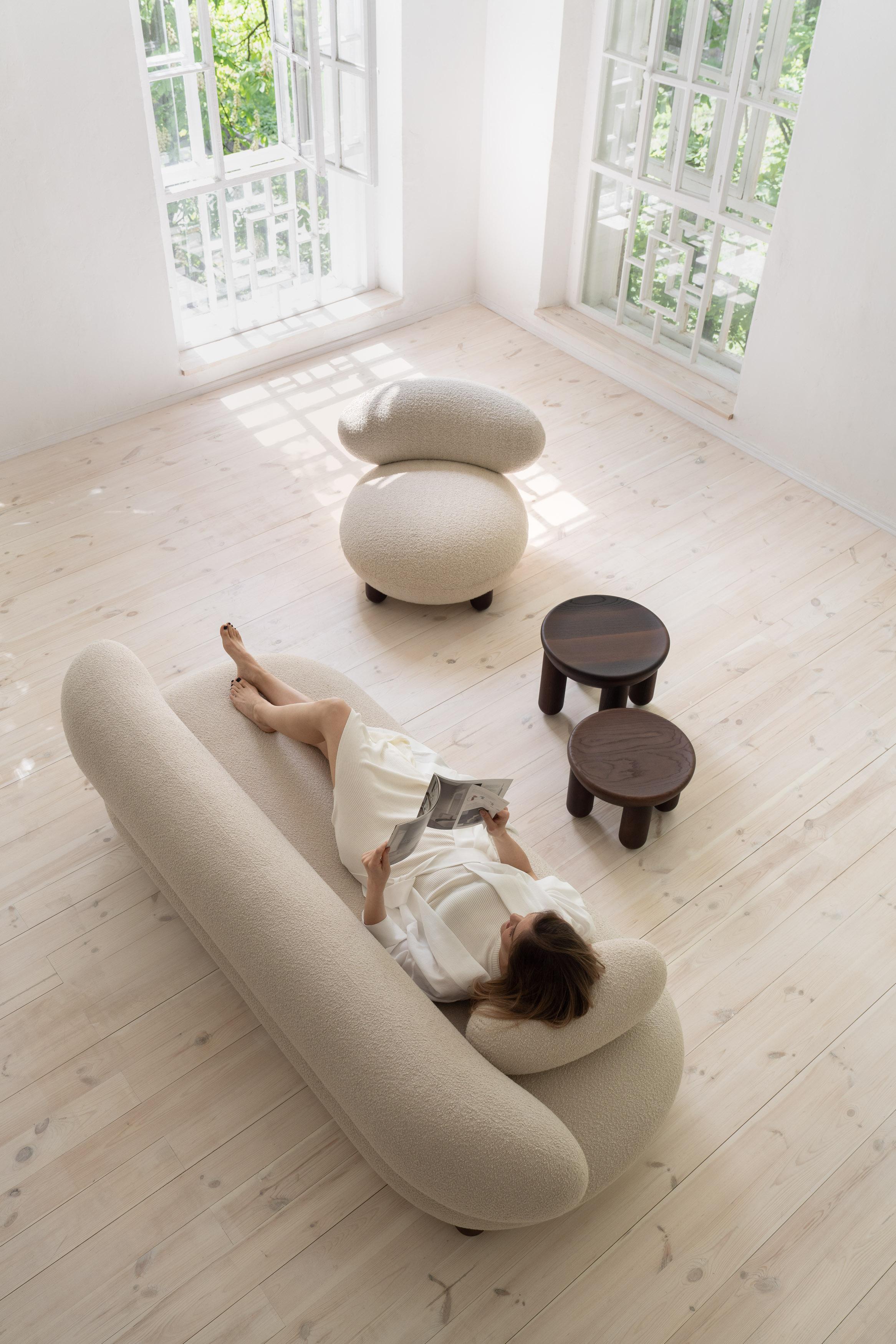 Canapé contemporain 'Flock' by Noom, Baloo Boucle, 240 cm en vente 9