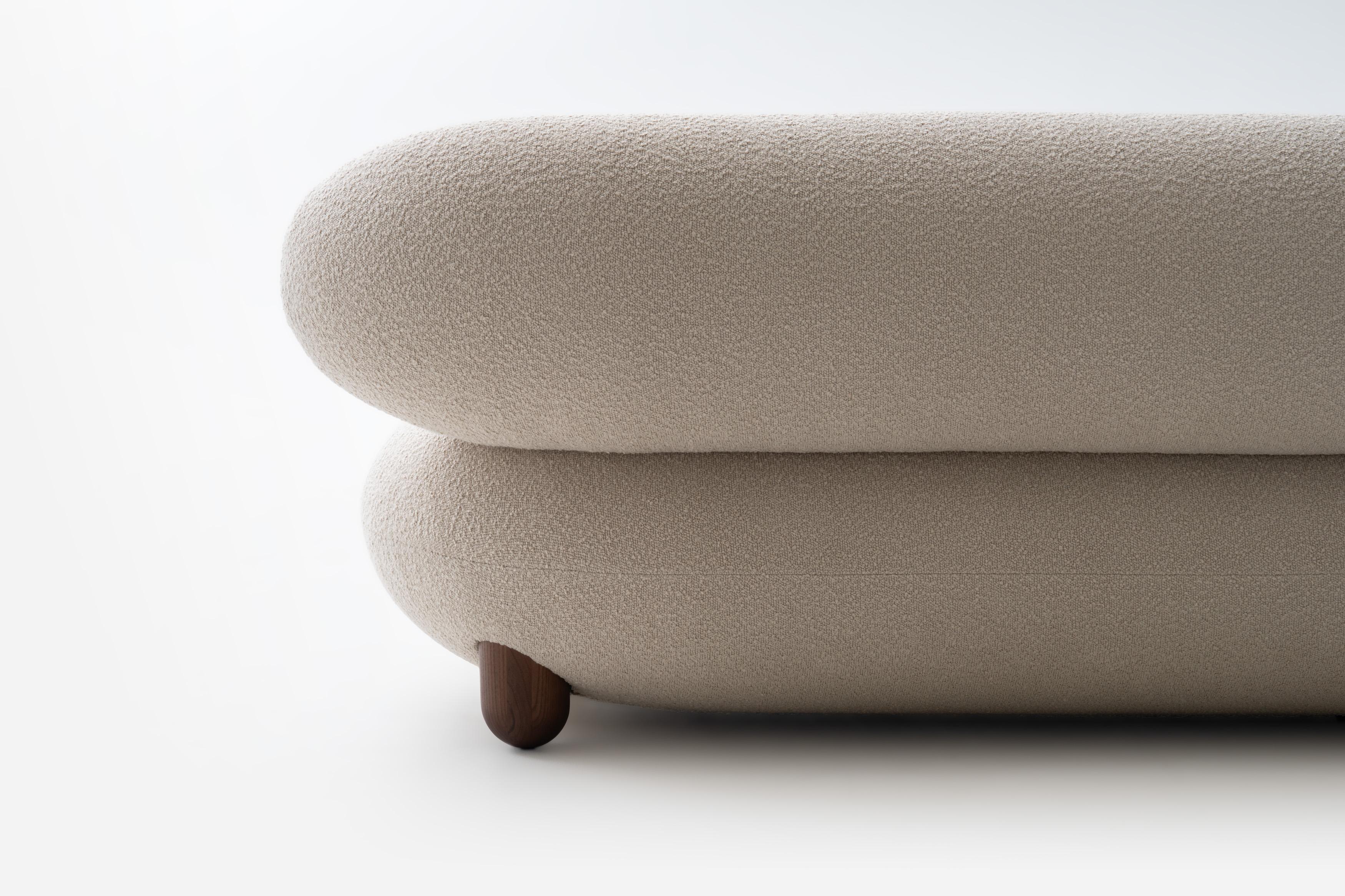 XXIe siècle et contemporain Canapé contemporain 'Flock' by Noom, Baloo Boucle, 240 cm en vente