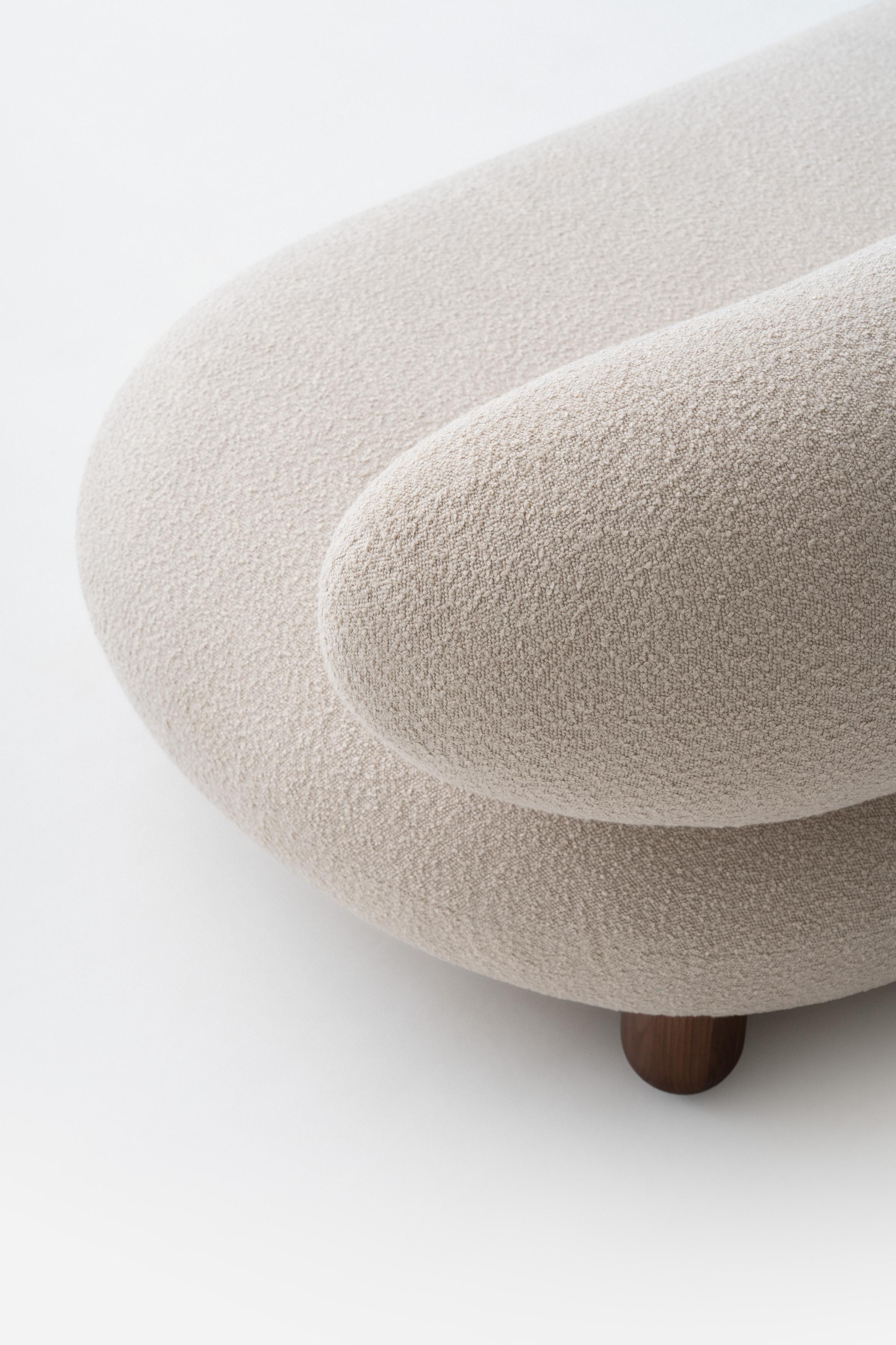 Tissu Canapé contemporain 'Flock' by Noom, Baloo Boucle, 240 cm en vente