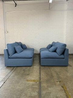 Contemporary Sofa in Light Blue - Sold Separately
