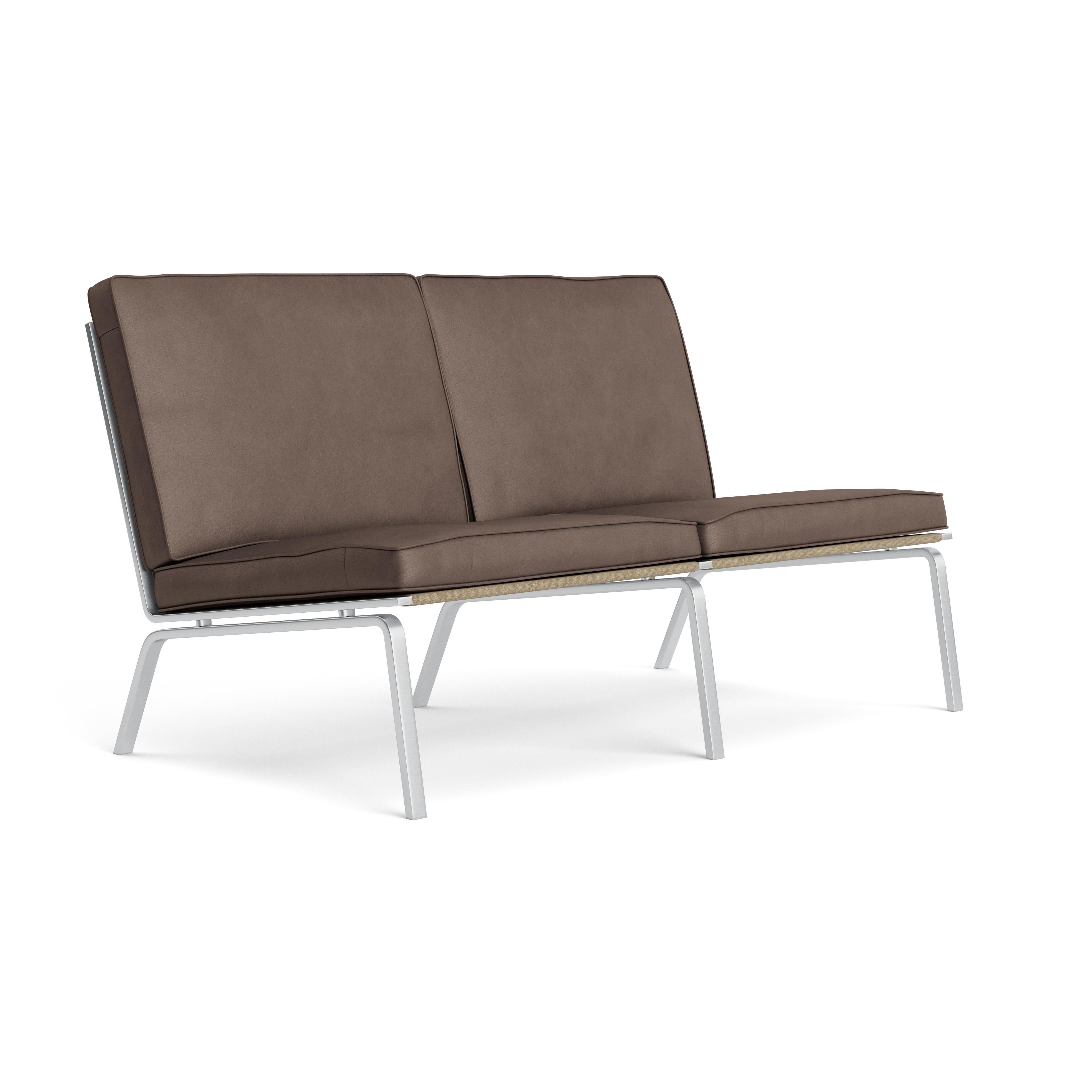 Organic Modern Contemporary Sofa 'MAN' by Norr11, Two Seater, Dunes, Brown For Sale