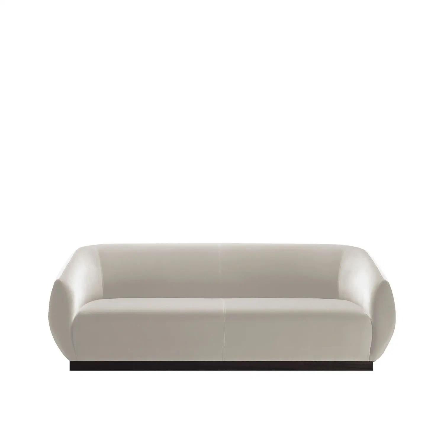 Mid-Century Modern Contemporary Sofa Offered in Light Teal Velvet For Sale