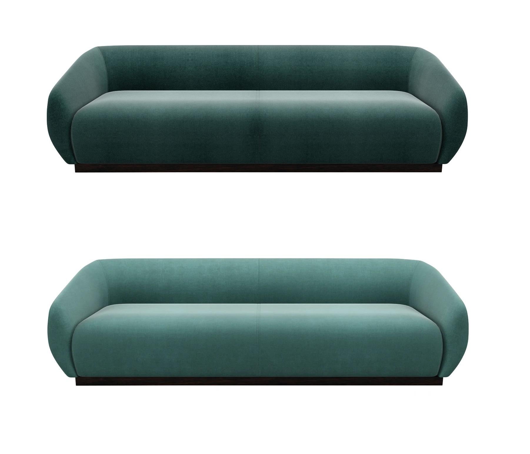 teal velvet sofa