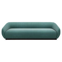 Contemporary Sofa Offered in Light Teal Velvet