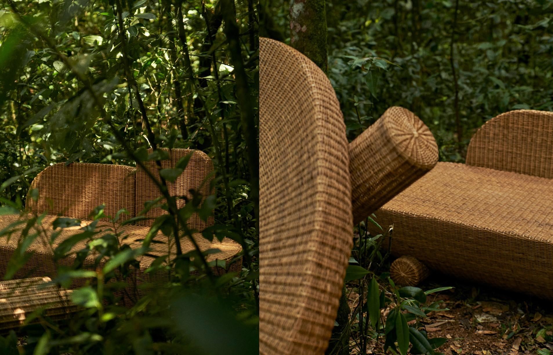 Canapé contemporain, fibre Yaré naturelle et durable, par Fango (F. Jaramillo) en vente 2