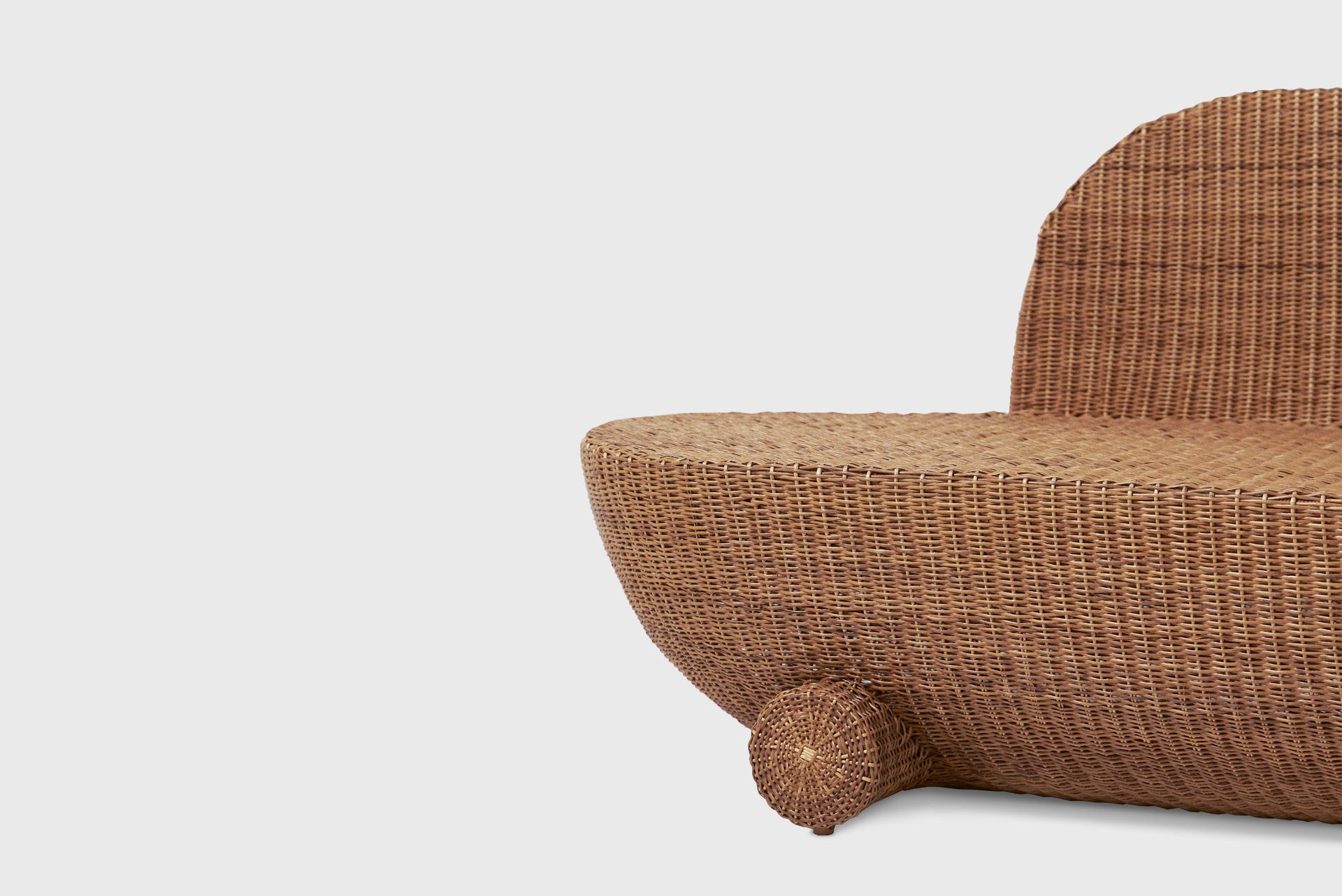 Métal Canapé contemporain, fibre Yaré naturelle et durable, par Fango (F. Jaramillo) en vente