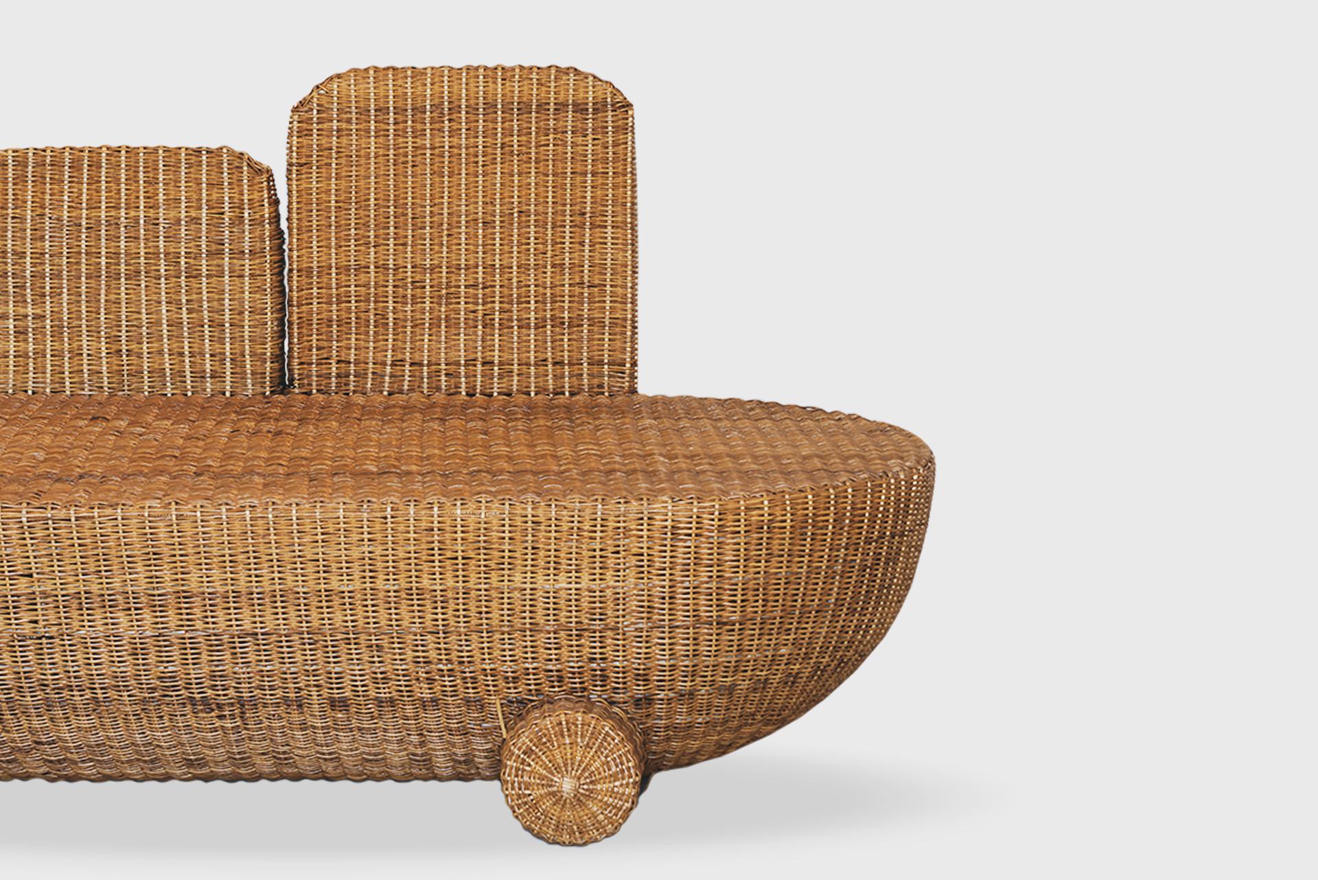 Zeitgenössisches Sofa, nachhaltige natürliche Yaré-Faser, von Fango (F. Jaramillo) im Angebot 1