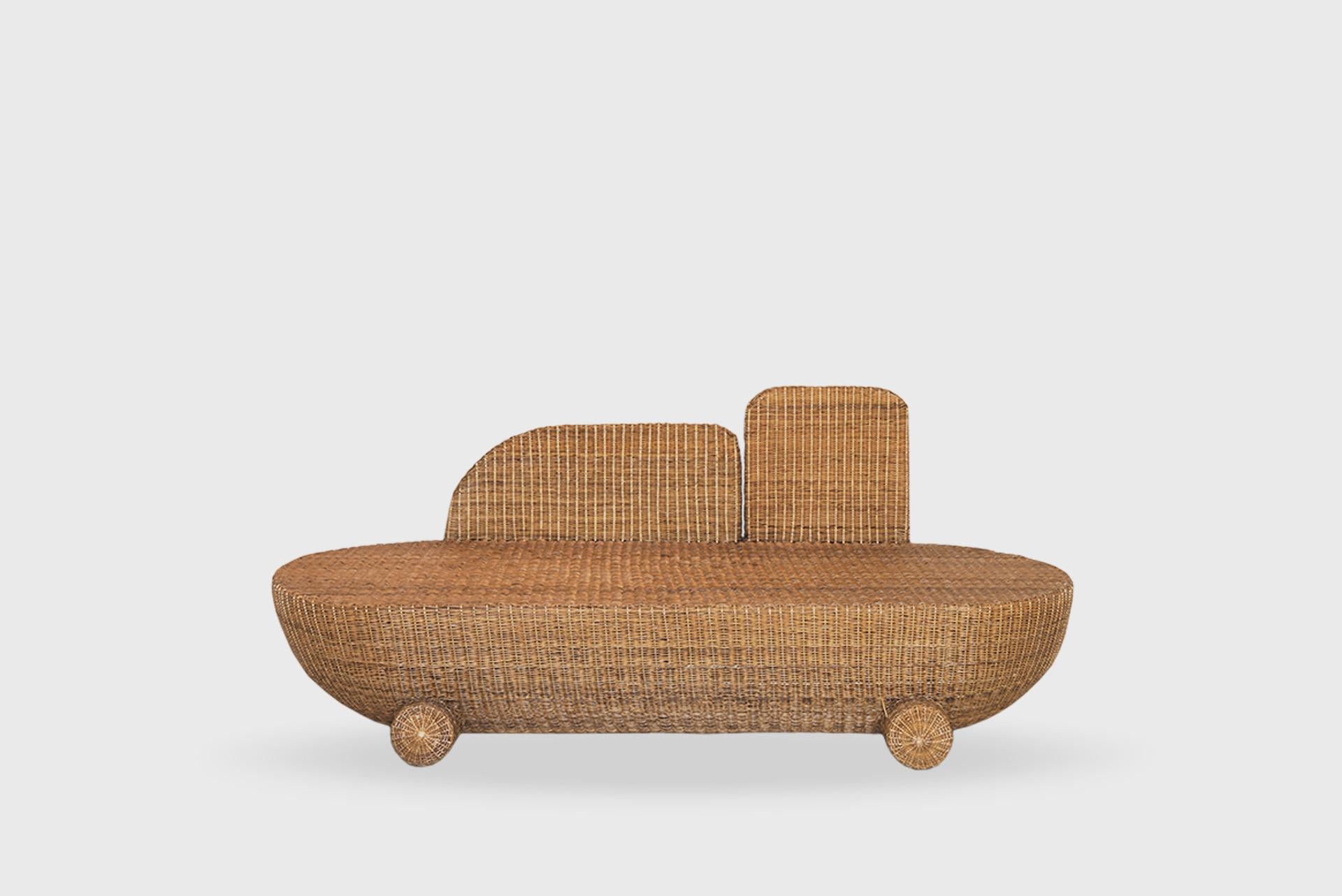 Contemporary Sofa, Sustainable Natural Yaré Fiber, by Fango 'F. Jaramillo' For Sale 2
