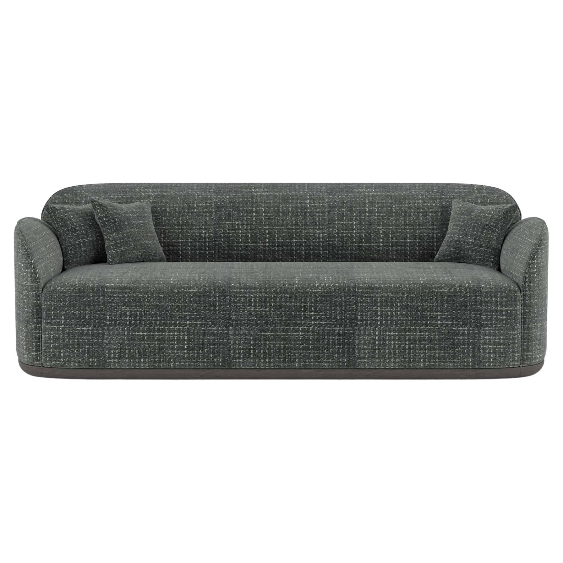Contemporary Sofa 'Unio' by Poiat, 3 seaters, Fabric Chivasso Yang 95 For Sale