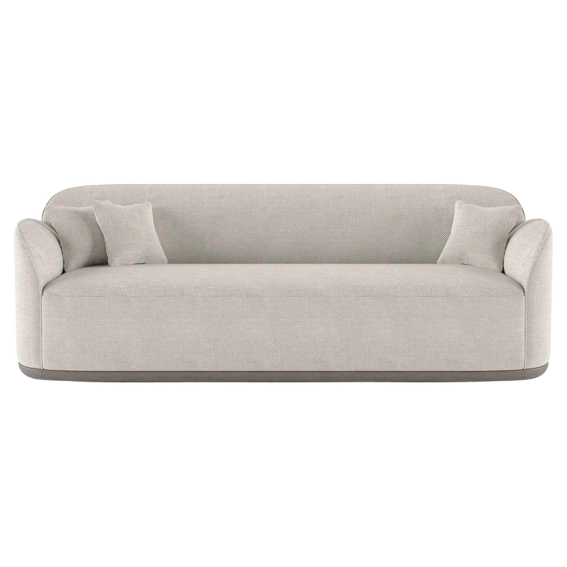 Contemporary Sofa 'Unio' by Poiat, 3 seaters, Fabric Fox 02 by Larsen