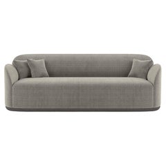 Contemporary Sofa 'Unio' by Poiat, 3 seaters, Fabric Hanoi 04 by Pierre Frey