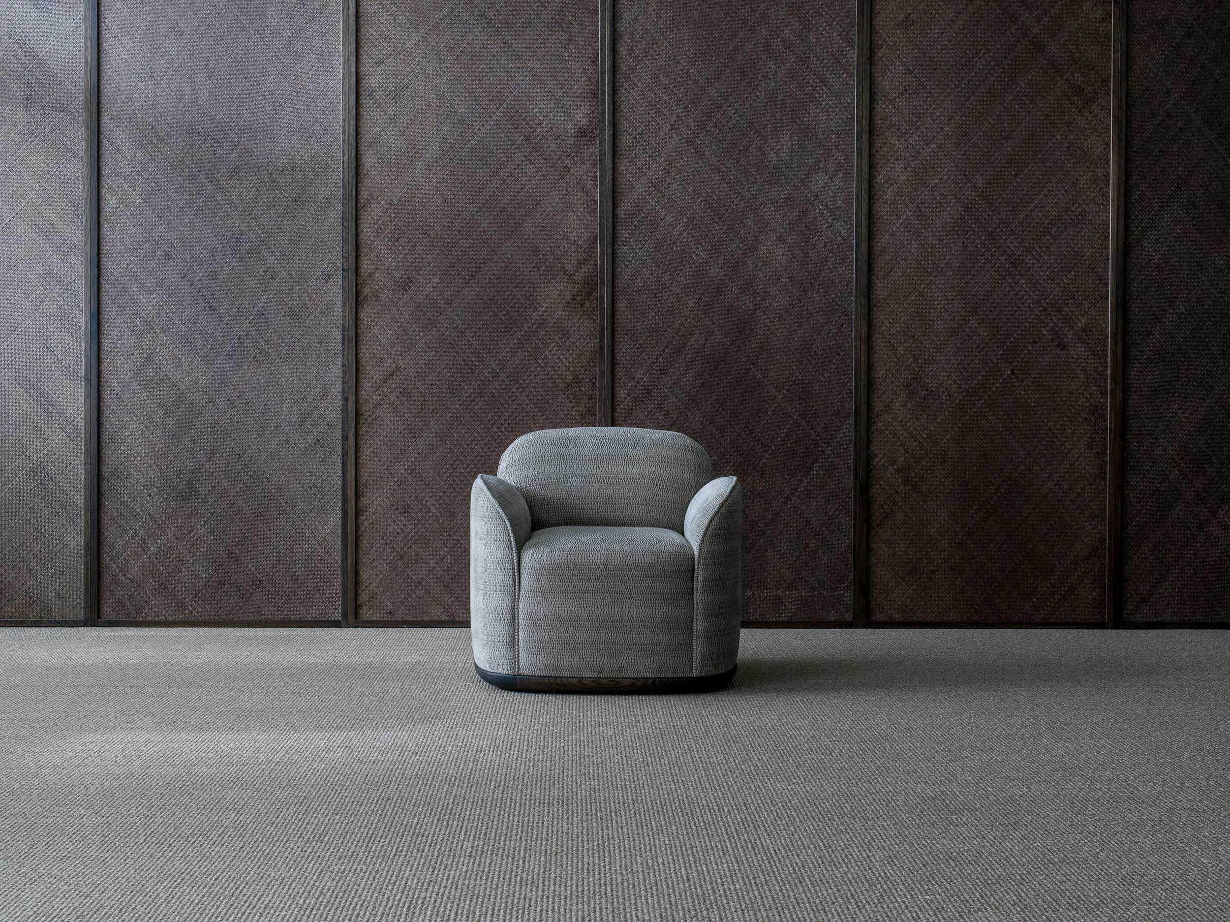 Organic Modern Contemporary Sofa 'Unio' by Poiat, 3 seaters, Pergamena 017 Fabric by Dedar For Sale