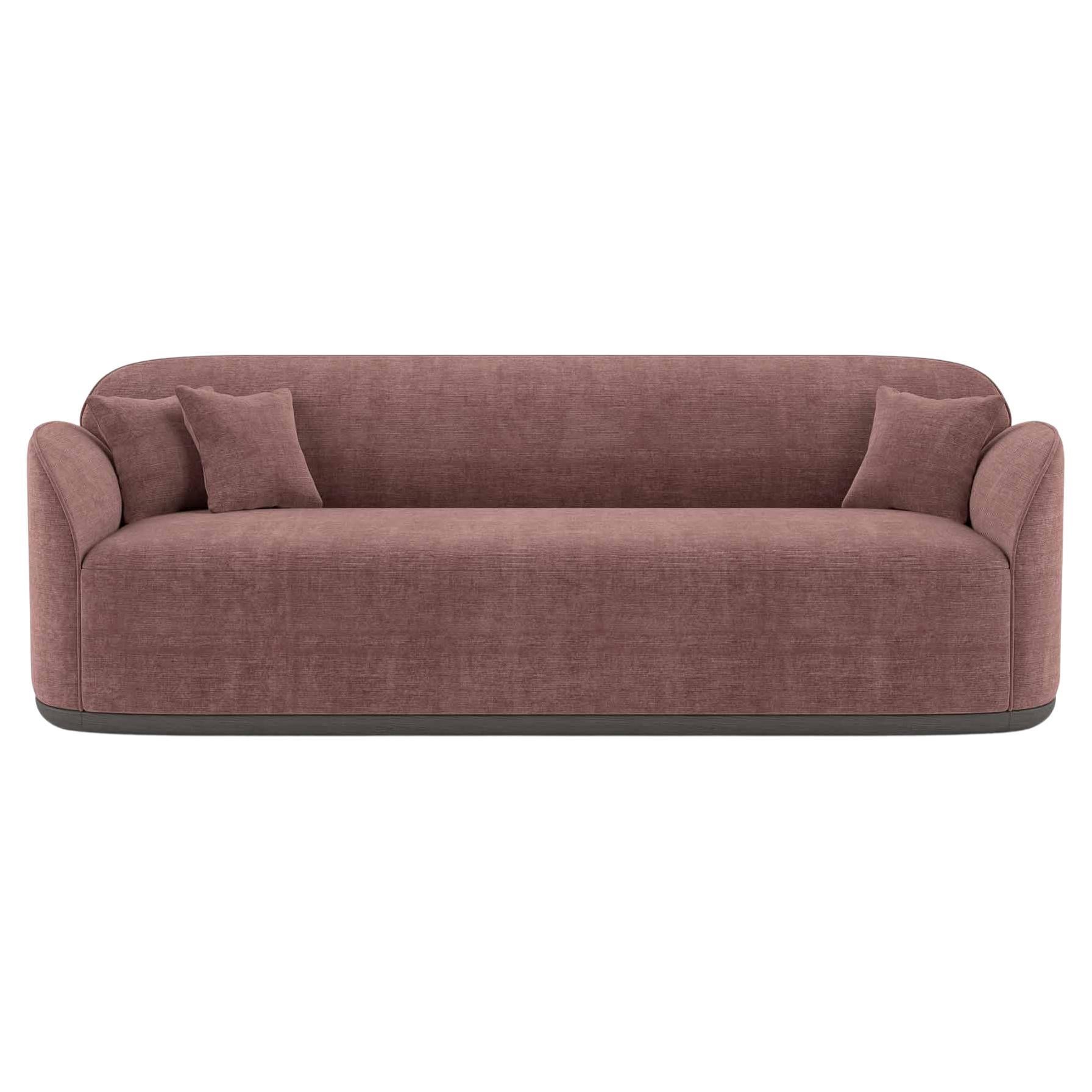 Contemporary Sofa 'Unio' von Poiat, 3 Sitzer, Pergamena 017 Stoff von Dedar im Angebot