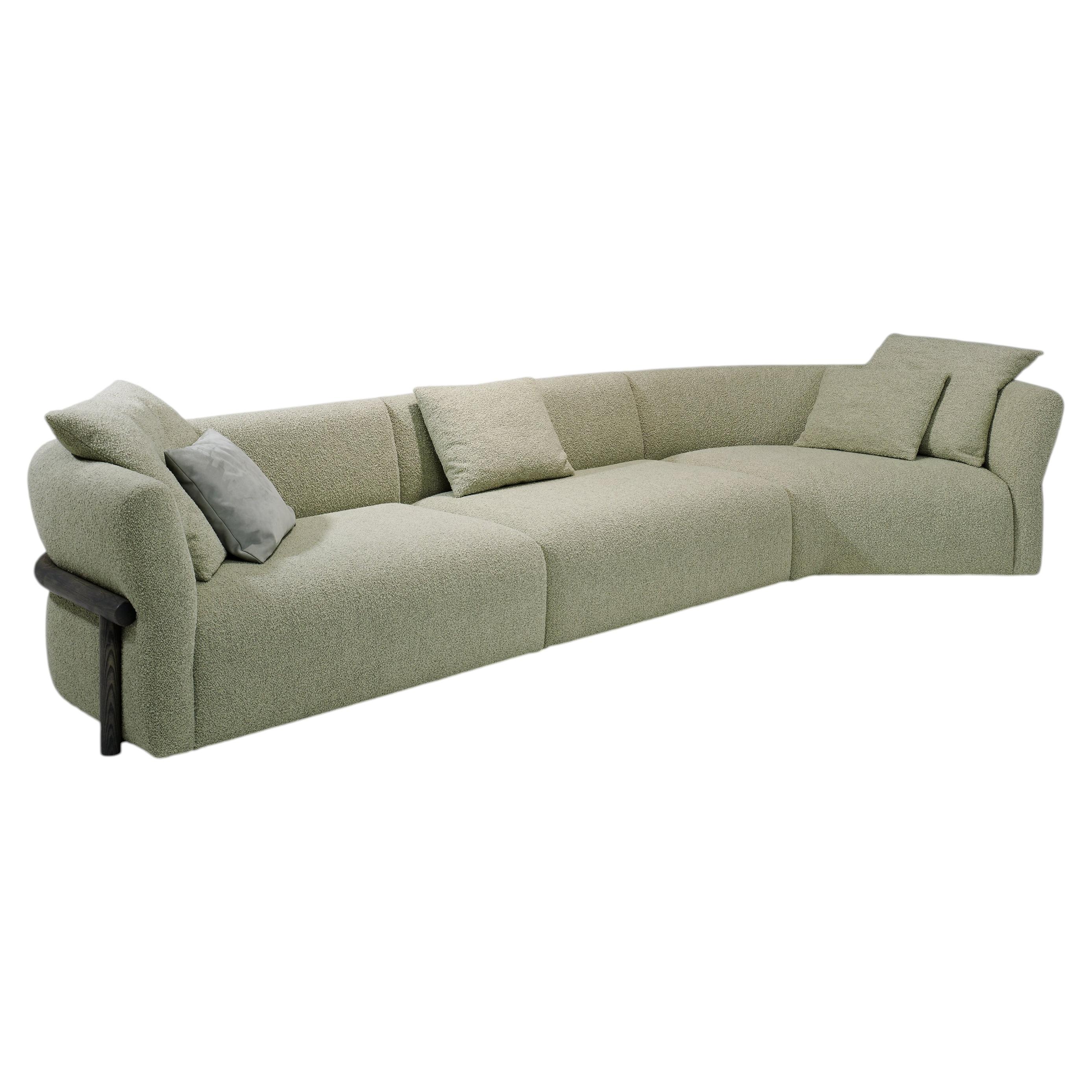 Contemporary Sofa 'Willow', by LINTELOO, 3 modules, Fabric For Sale