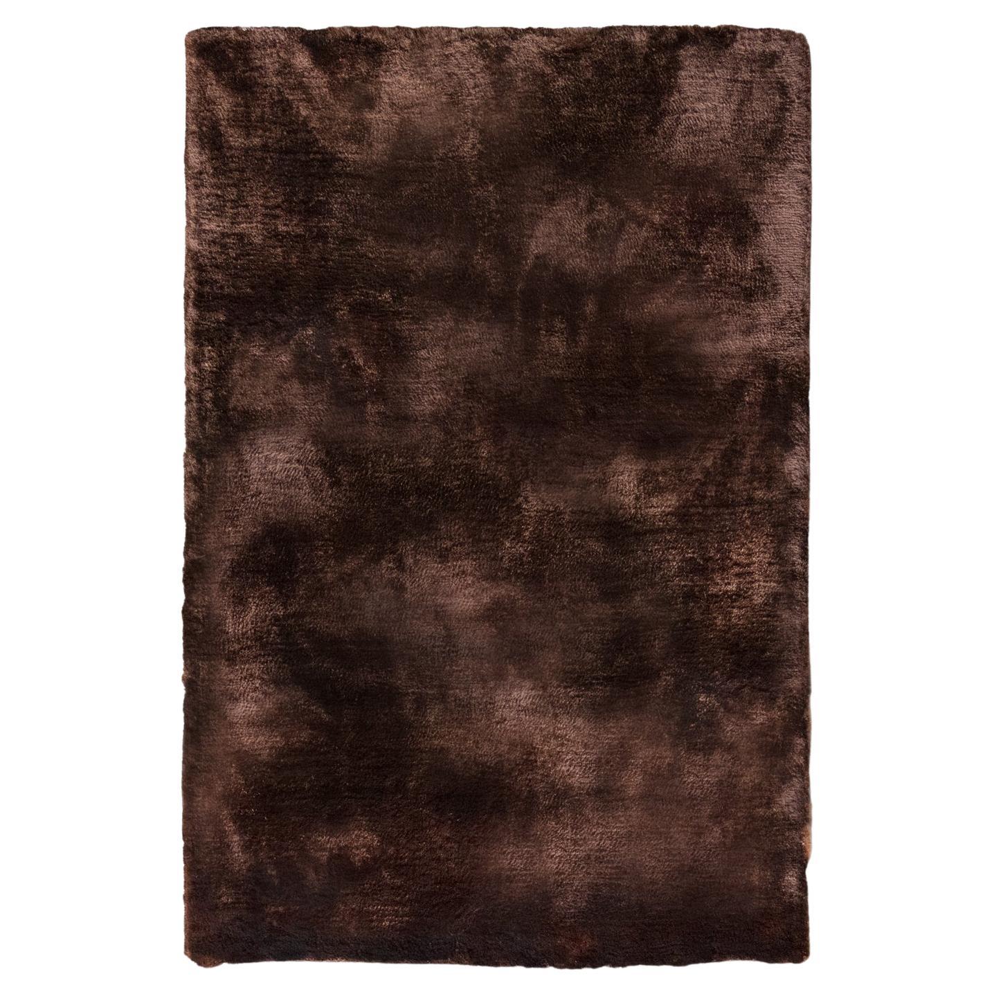 Contemporary Soft Cozy Design Brown Rug by Deanna Comellini In Stock 200x300 cm For Sale