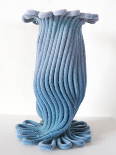 Contemporary Soft Parachute Rope Multicolour Vase Large by Sarah Roseman