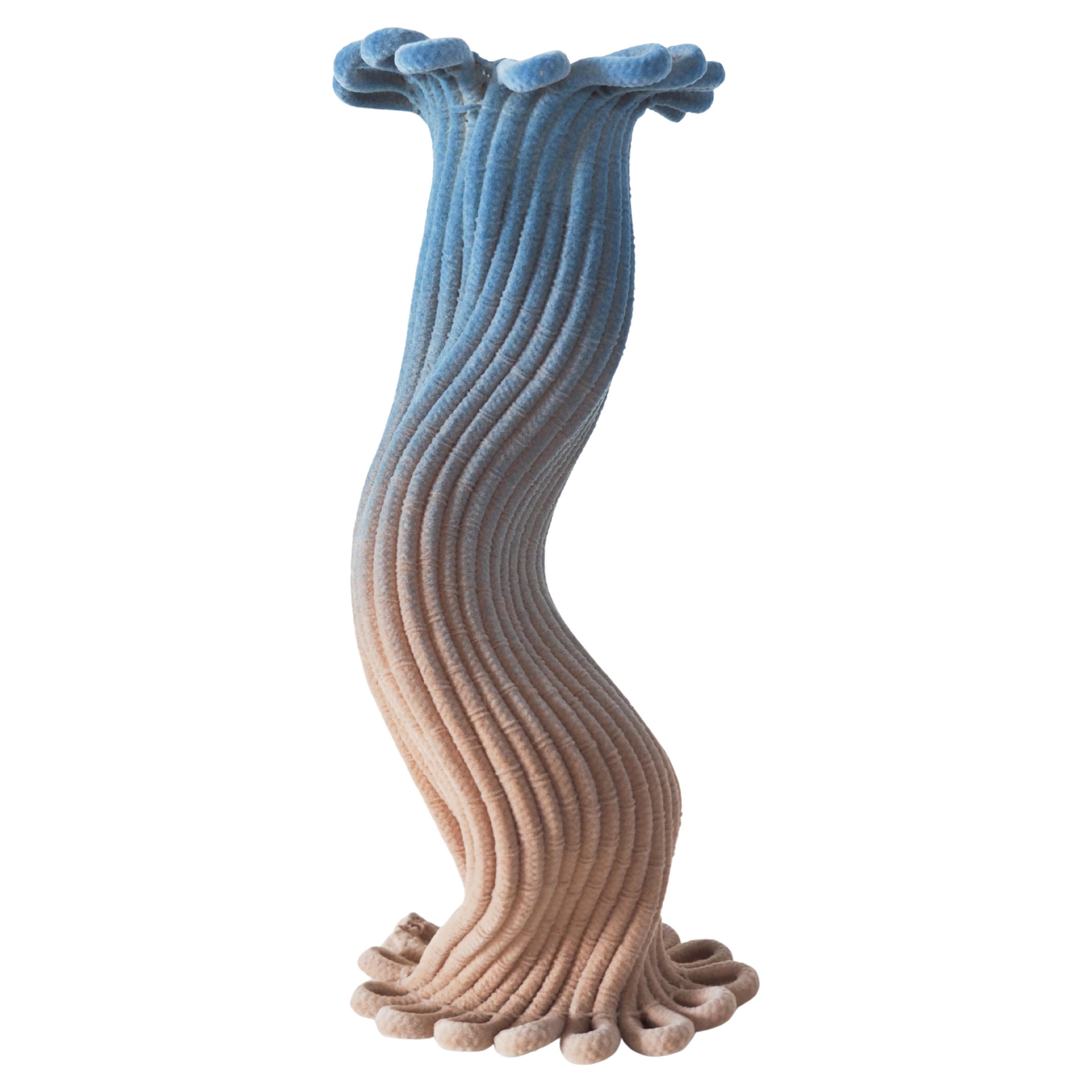 Contemporary Soft Parachute Rope Multicolour Vase Medium by Sarah Roseman For Sale