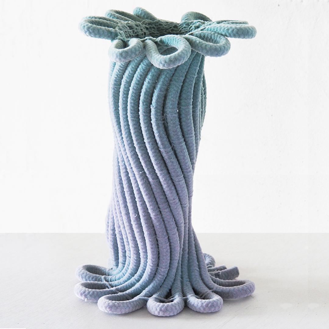 Contemporary Soft Parachute Rope Multicolour Vase Small by Sarah Roseman In New Condition For Sale In 1204, CH