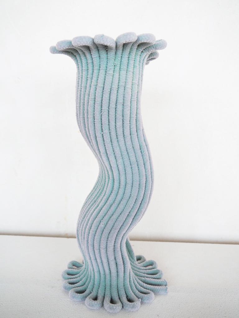 Dutch Contemporary Soft Parachute Rope Single Color Vase Medium by Sarah Roseman For Sale