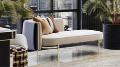 Contemporary Solene Daybed With Sleek Curved Silhouette